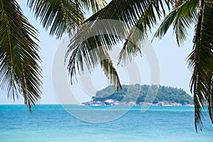 Tropical beach background at daytime