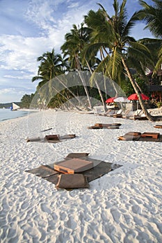 Tropical beach bar boracay island philippines