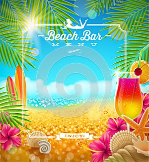 Tropical Beach bar menu