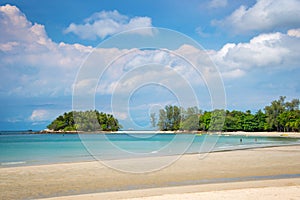 Tropical beach on Bintan island resorts