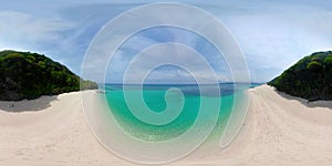 Tropical beach and blue lagoon 360VR.