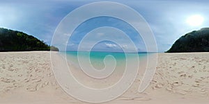 Tropical beach and blue lagoon 360VR.