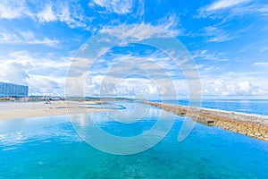 Tropical beach and blue sky of Okinawa