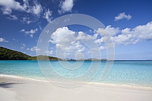 Tropical beach in the Caribbean photo