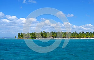 Tropical beach in caribbean sea, Saona island, Dominican Republic