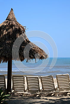 Tropical Beach with Chairs