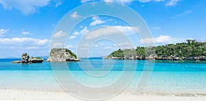 Tropical beach and clear blue water, Okinawa, Japan