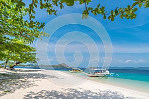 Tropical beach on the Dibutonay Island, Busuanga, Palawan