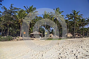 Tropical beach huts