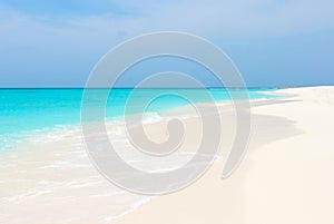 Tropical beach of archipelago Los Roques photo