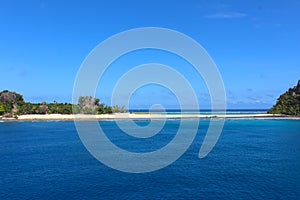 Tropical beach in an island of Fiji