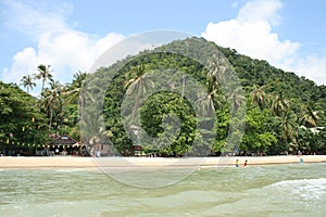 Tropical beach in Koh Chang, Thailand.