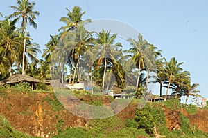 tropical beach in kovalam, kerala, india. this beautiful beach that is still very natural India, kerala, kovalam