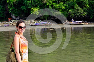 Tropical beach in Krabi, Thailand