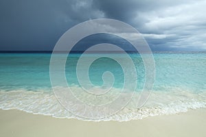 Tropical beach on Little CuraÃÂ§ao, Netherlands Antilles photo