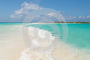 Tropical beach, los roques islands, venezuela photo