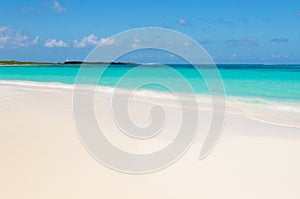 Tropical beach, los roques islands, venezuela photo