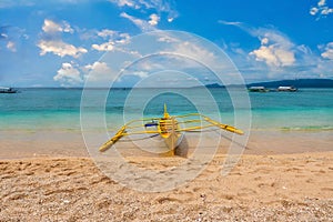 A tropical beach on Mindoro Island in the Philippines.