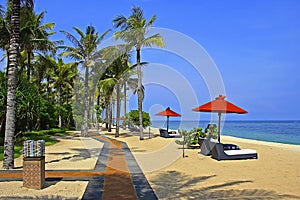 Tropical beach in Nusa Dua, Bali photo