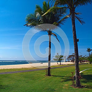 Tropical beach. Nusa Dua, Bali, Indonesia.