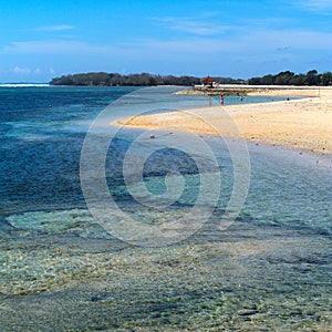 Tropical beach. Nusa Dua, Bali, Indonesia.