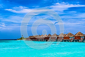 Tropical Beach and Overwater Bungalow