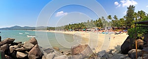 Tropical beach Palolem in Goa, India. photo