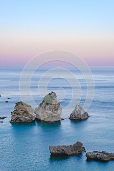 Tropical beach in Portugal