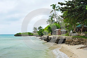 Tropical beach resort on Bantayan Island