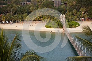 Tropical beach in sentosa, Singapore