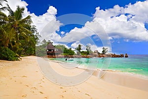 Tropical beach at Seychelles