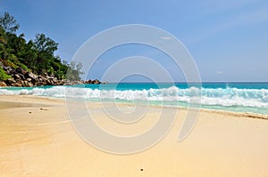 Tropical beach on Seychelles island