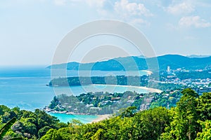 Tropical beach skyline at Karon view point in Phuket, Thailand