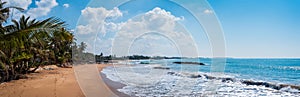 Tropical beach in south Sri Lanka panoramic view