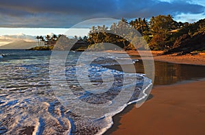 Tropical beach sunburst, Maui