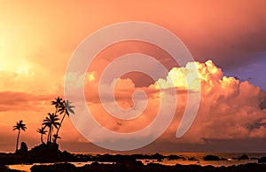Tropical Beach at sunrise - Costa Rica