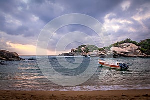 Tropical Beach at Sunrise - Tayrona Natural National Park, Colombia