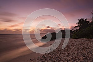 Tropical Beach Sunset, Seychelles