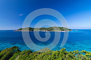 Tropical beach, Top view of Similan Islands, Andaman Sea, Thailand