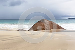 Tropical beach view at Anse Lazio, Seychelles