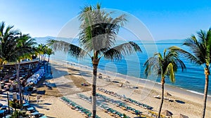 Tropical Beach View From The Hotel Balcony