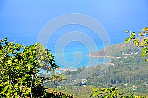 Tropical beach view in Seyshelles island