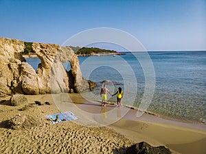 Tropical beach of Voulisma beach, Istron, Crete, Greece