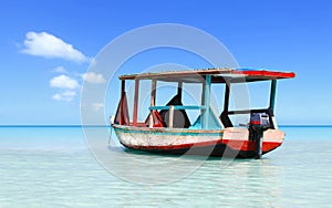 Tropical beach water taxi