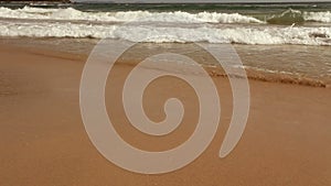 Tropical beach - waves and sand, steadicam