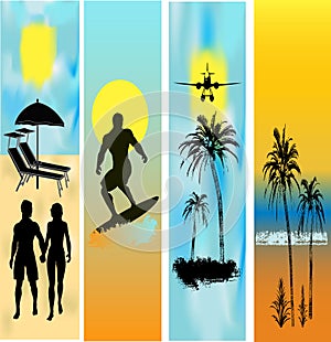 Tropical Beach Web Banner Templates