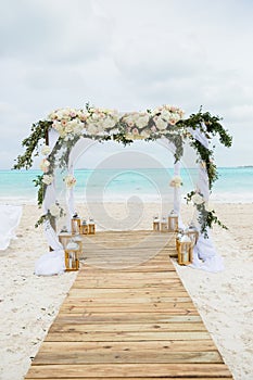 Tropical beach wedding
