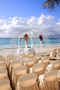 Tropical beach wedding