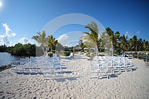 Tropical beach wedding