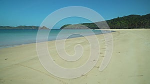 Tropical beach with white sand.